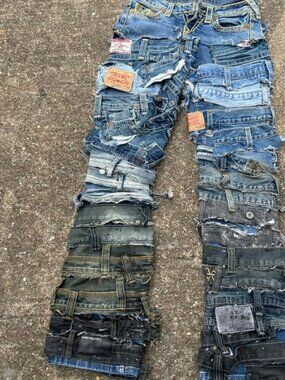 Strap Denim Jeans